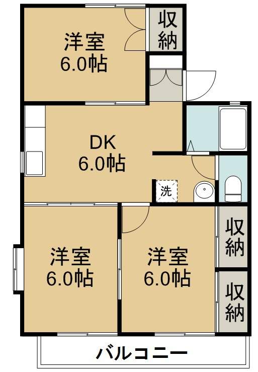 ブーケ・ド・ツルマキＡ棟 203号室 間取り