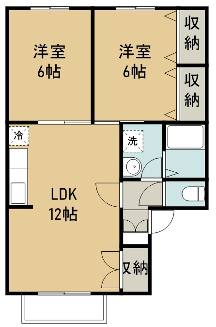 ブーケ・ド・ツルマキＦ棟 間取り図