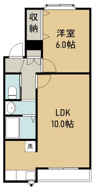 キャステール砂押Ⅰ 102号室 間取り