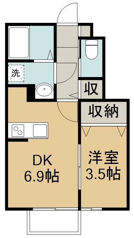 クレール木ノ下Ⅲ 103号室 間取り