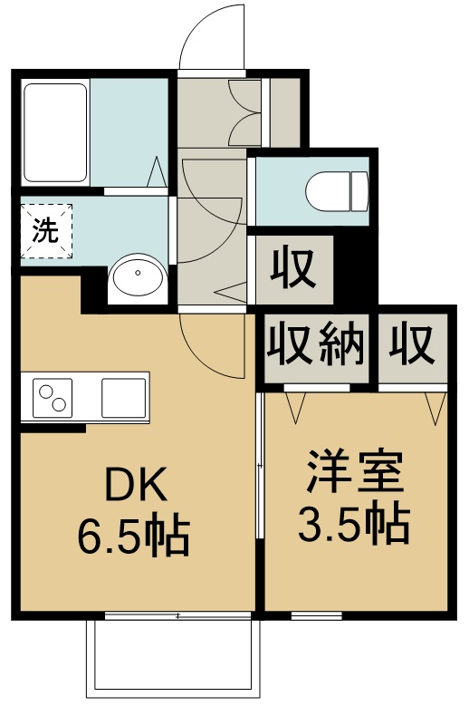 クレール木ノ下Ⅱ 101号室 間取り