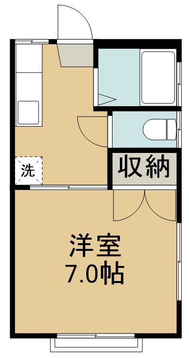 コーポユリ 201号室 間取り