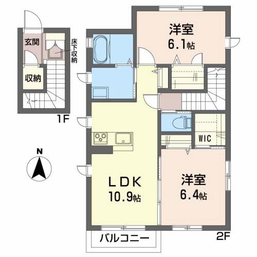 シャーメゾン・プレミアス 201号室 間取り