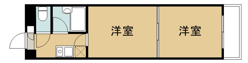 バリュー大和町 611号室 間取り