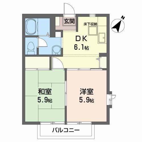 ファミールハイツ 101号室 間取り