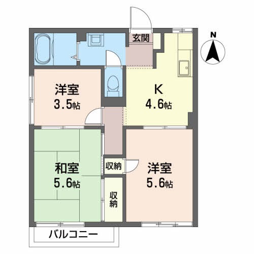 サバーブ・サカエＡ 間取り図