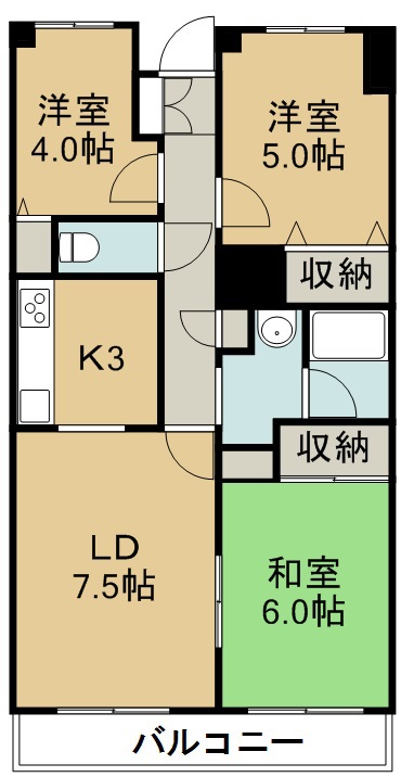 ファミリエール宮城野西館 間取り図