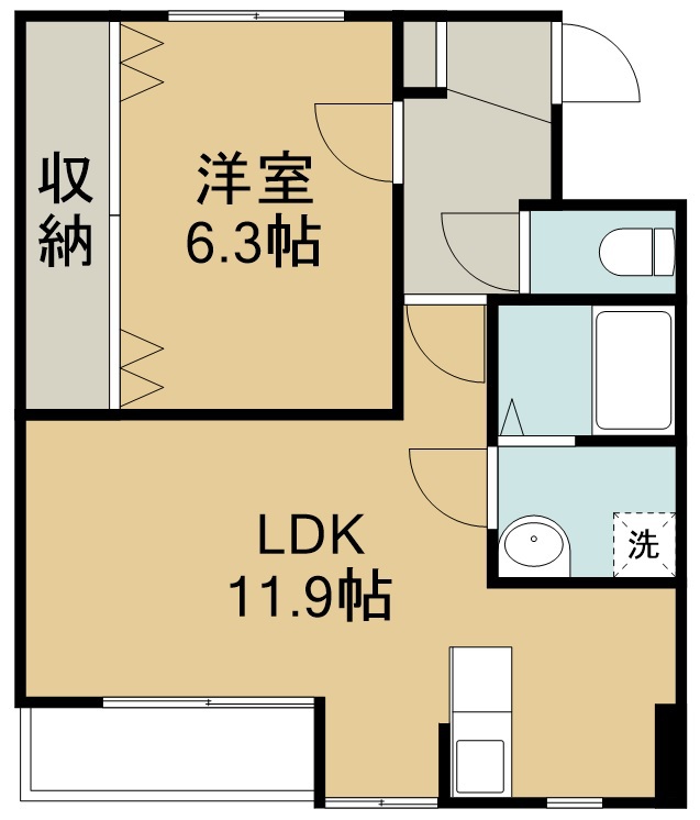 東仙台レジデンス弐番館 201号室 間取り