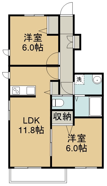 シャーメゾン萩 間取り図