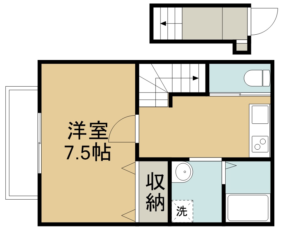 アスコット荒井東Ａ 203号室 間取り