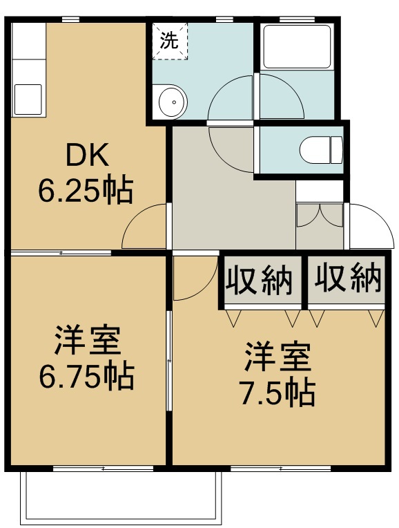 ブーケ・ド・ツルマキＤ棟 間取り図