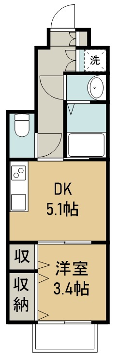 ラクラス福田町 102号室 間取り