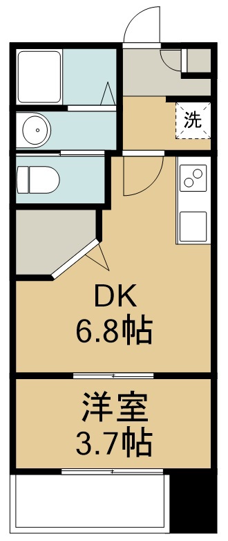 シェルグランデ鉄砲町東 1002号室 間取り