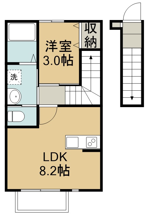 Ｃａｓａ　ｂｏｎｉｔａ薬師堂 間取り図