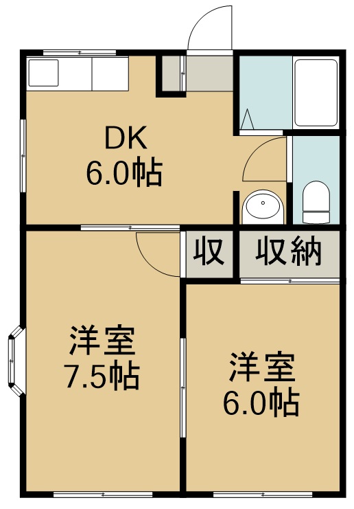 サンパレス大和町Ⅲ 間取り図