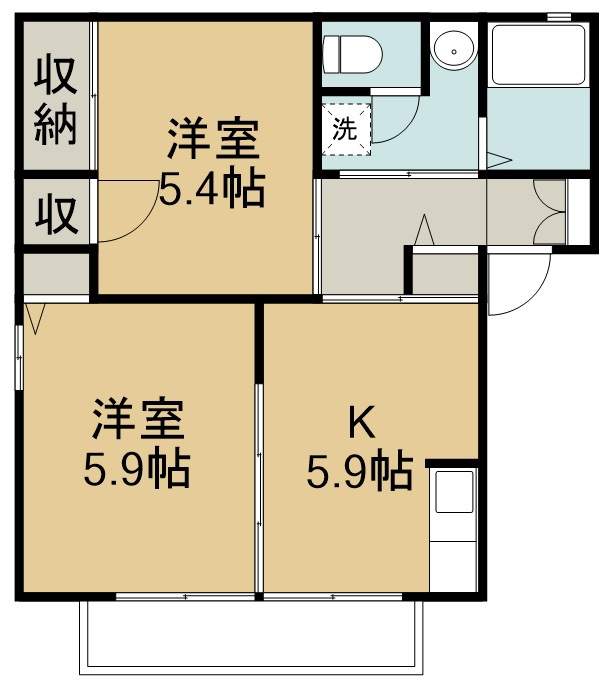 グランドゥールⅤ 201号室 間取り