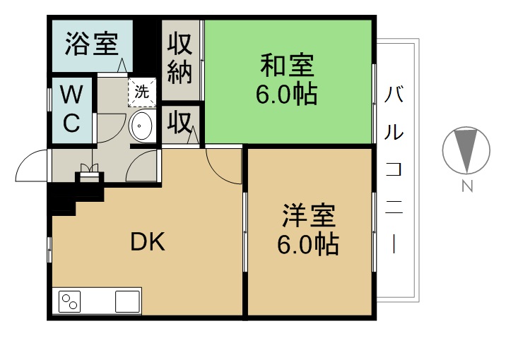 サンガーデン宮千代Ａ 間取り図