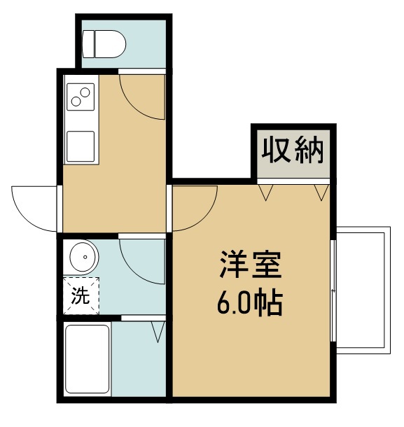 Ａｚｕｌ保春院 101号室 間取り