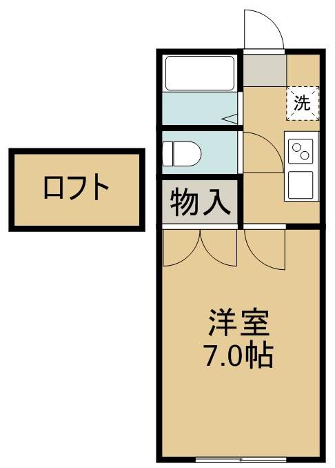 ホワイトキャッスル六丁の目ビレジＡ棟 間取り図