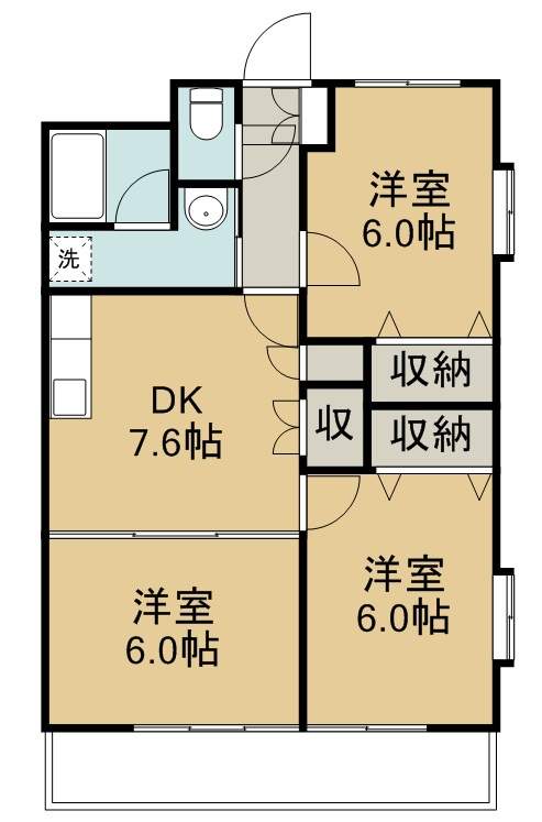 クレージュ新田東 間取り図