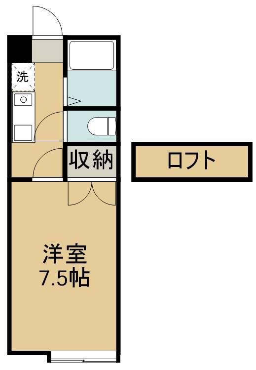 コーポタカ 203号室 間取り