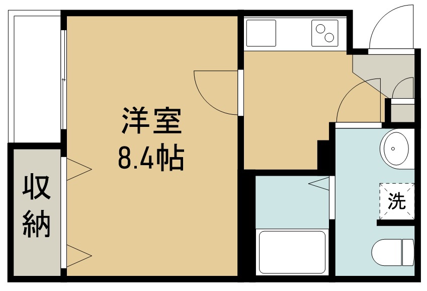 カハラ五輪 302号室 間取り