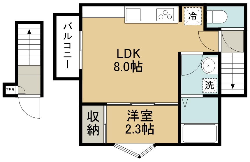 松岡町アパート 間取り図