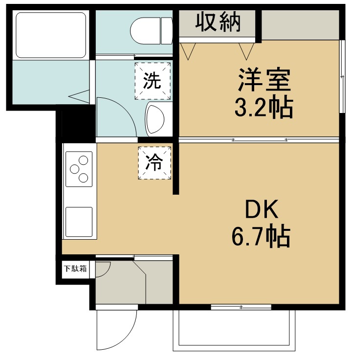 松岡町アパート 間取り図