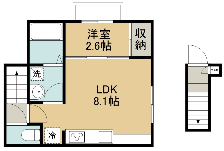 松岡町アパート 間取り図