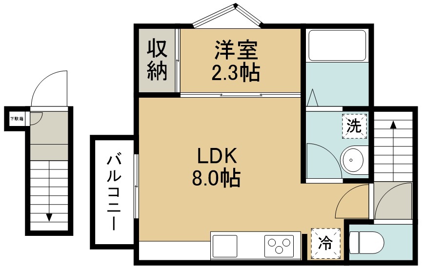 松岡町アパート 間取り図