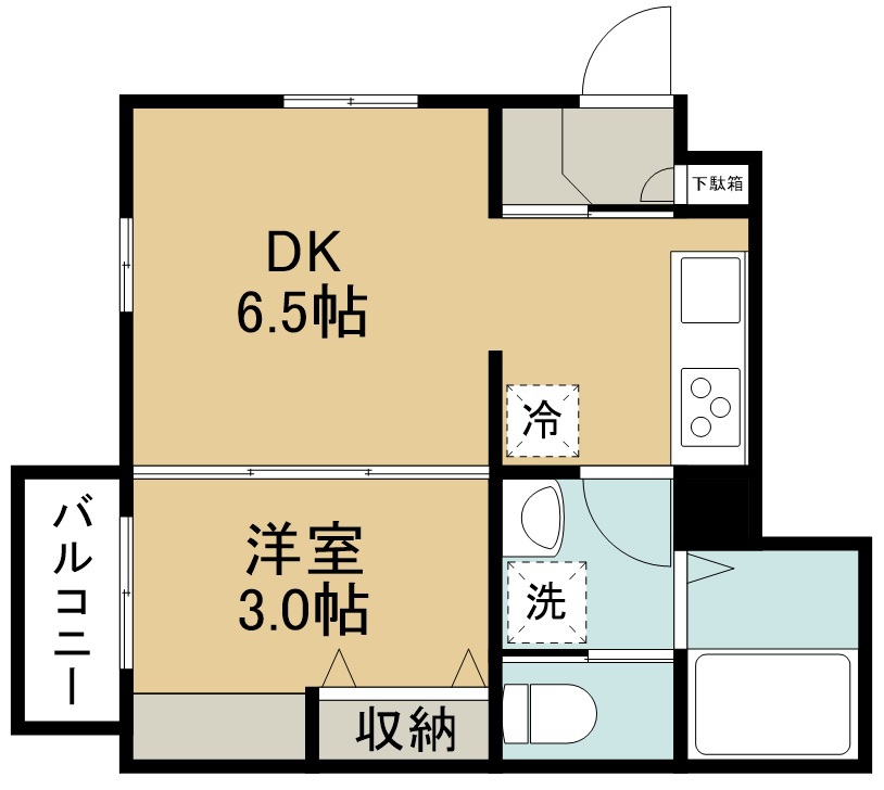 松岡町アパート 間取り図