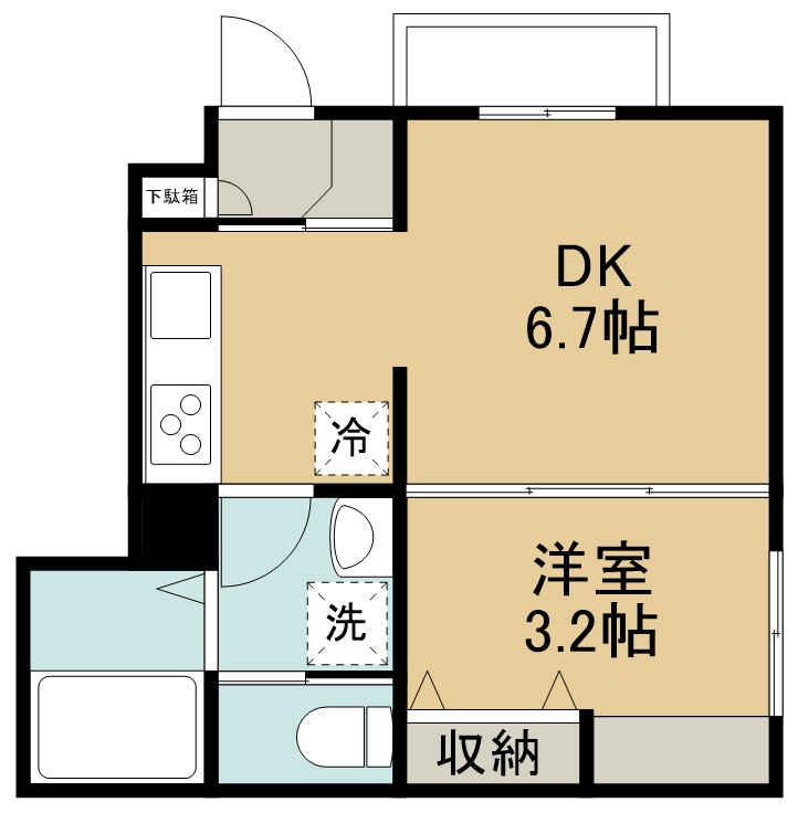 松岡町アパート 間取り図