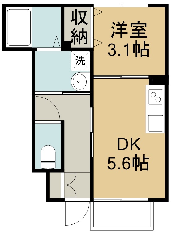 Ｒｉｓａ 105号室 間取り