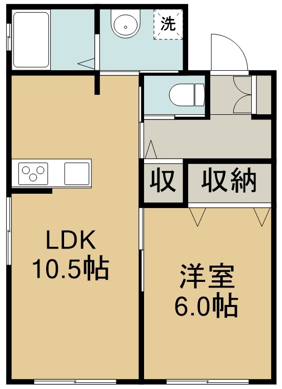 フォレスティ花 202号室 間取り