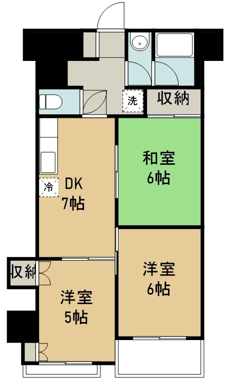 仙台ニュースカイマンション１号棟 1110号室 間取り