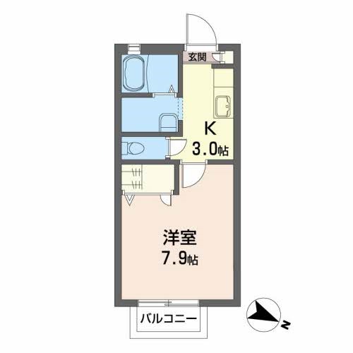 カーサ原町 202号室 間取り