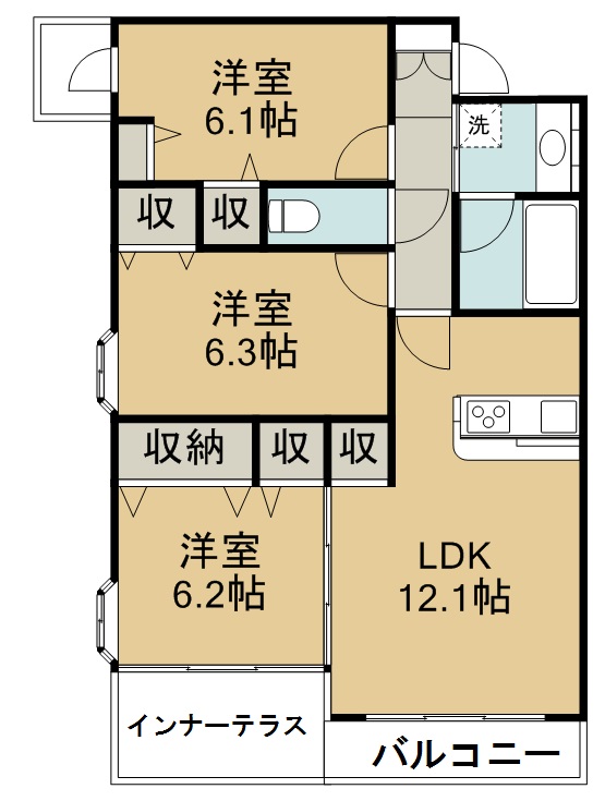 Ｄｉｏ－Ｈｏｒｉ伍番館 間取り図