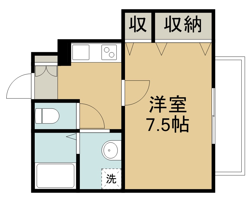 アスコット荒井東Ｂ 102号室 間取り