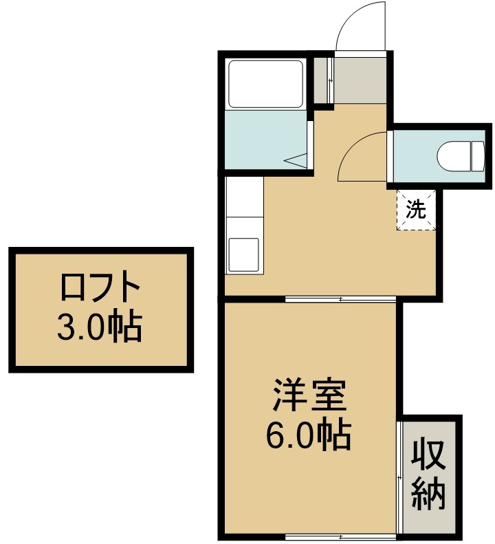 レジデンス若林 204号室 間取り