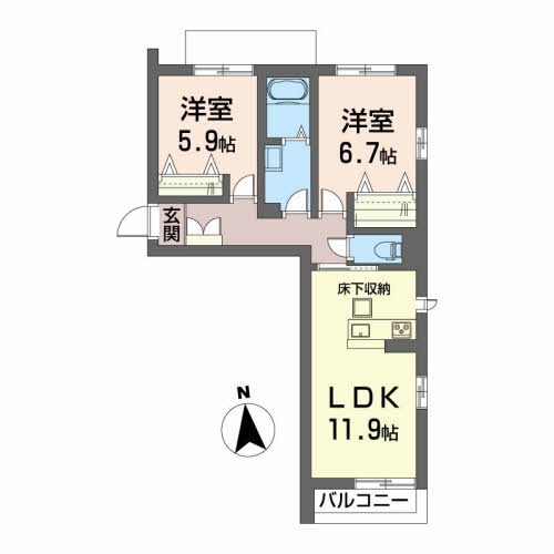 シャーメゾンプレポルト 間取り図