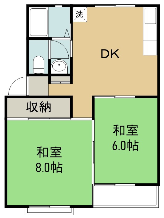 エトワール出花 203号室 間取り