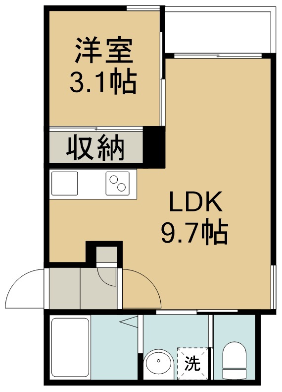 ＲＥＧＡＬＥＳＴ　ＨＡＬＥ宮城野 202号室 間取り