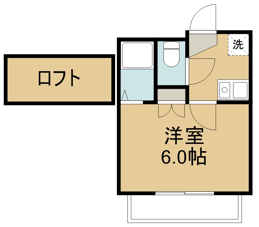 アップルハウス銀杏町Ｂ 間取り図