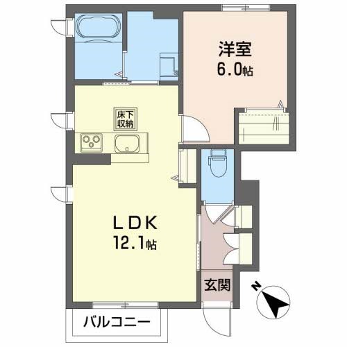 プロヌーブ新田 101号室 間取り