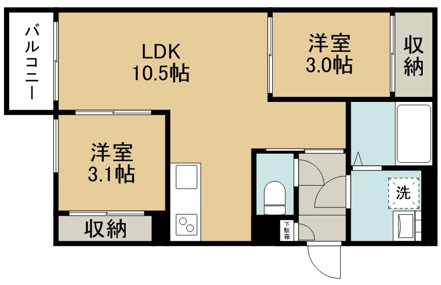 Ｒｅｇａｌｅｓｔ　Ｓｏｆｉａ　Ⅰ 103号室 間取り