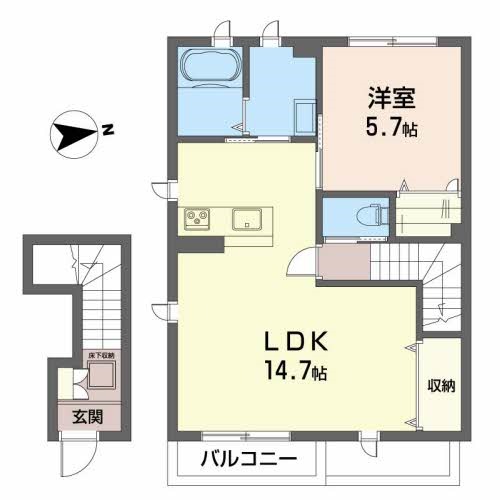 ソレイユ・プルシェ 203号室 間取り