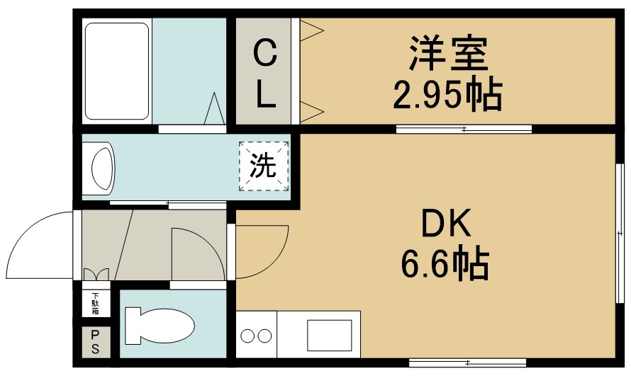 平成２丁目アパート 間取り図