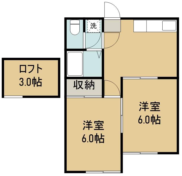 レオパレス沖野第２ 104号室 間取り