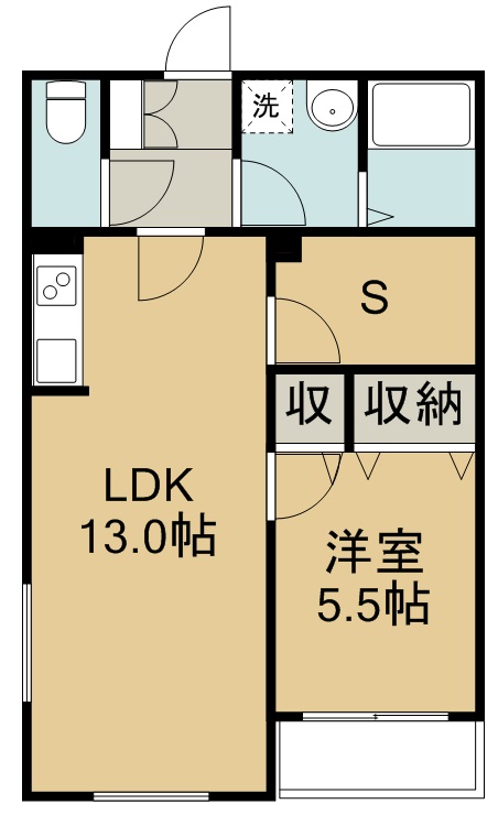 メリディアンなないろの里　四番館 304号室 間取り