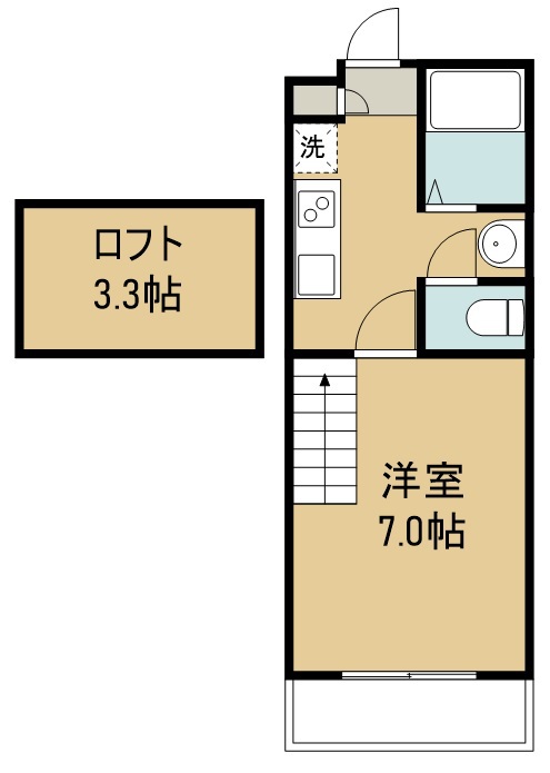 アスコット原町４丁目 203号室 間取り